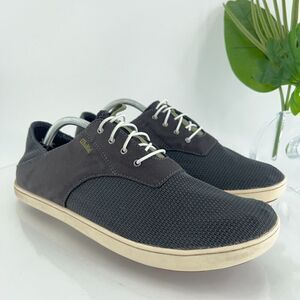 Olukai Nohea Moku Shoes Men's 11 Black Mesh Slip On Casual Sneaker Comfort